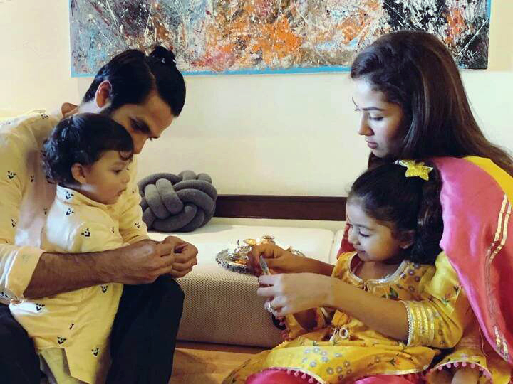 Shahid Kapoor and Mira Rajput with their children, Misha and Zain