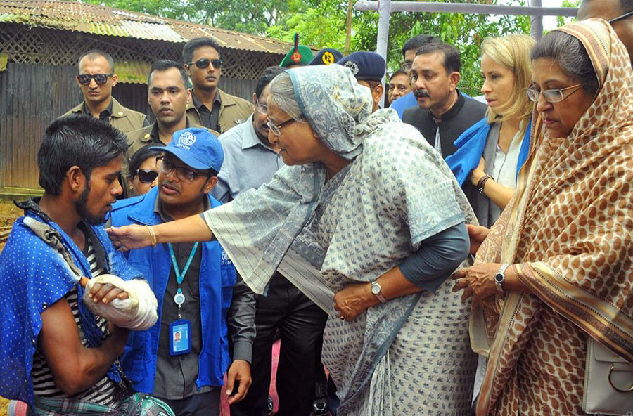 Sheikh Hasina visiting Rohingya Camp in Kutupalong, Coxs Bazar