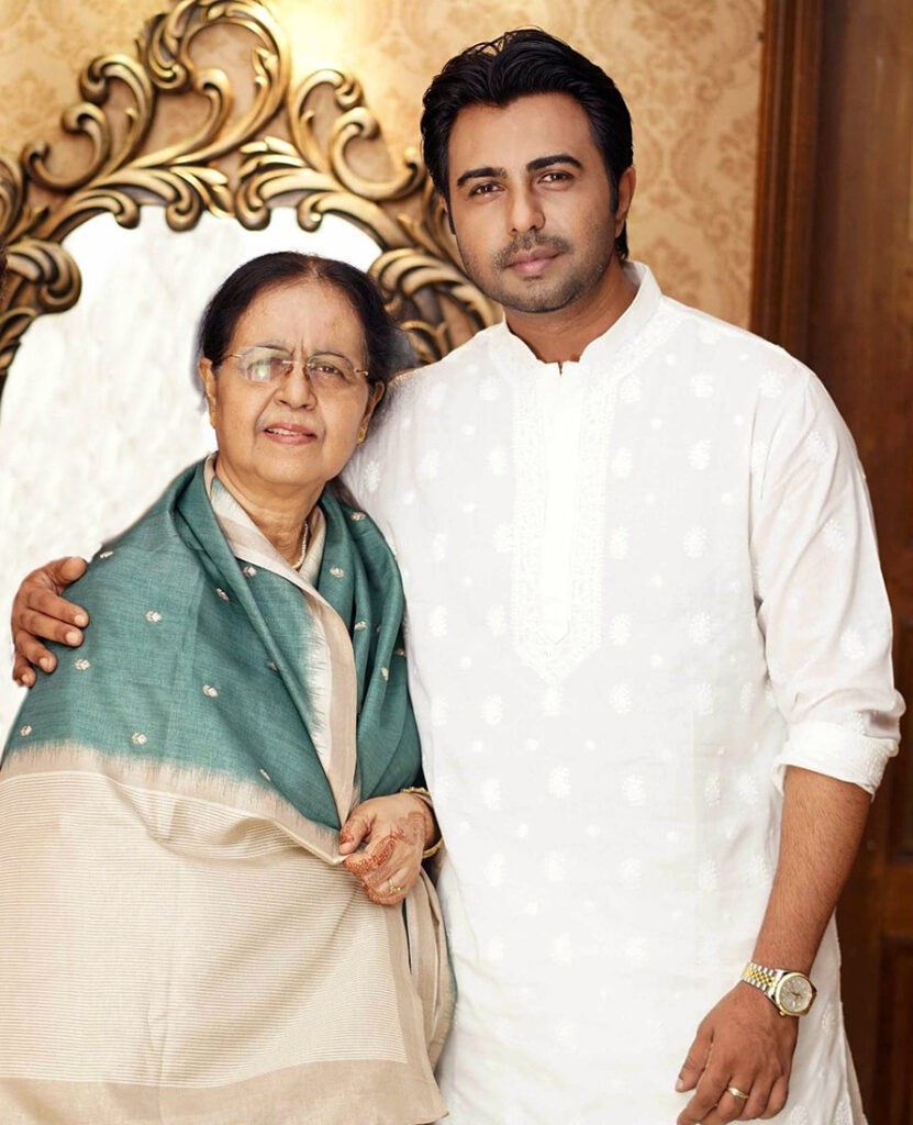 Ziaul Faruq Apurba with his mother Firoza Ahmed