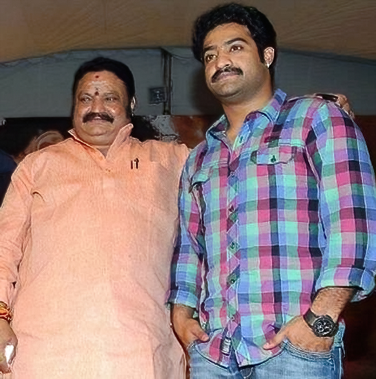Jr NTR with his father Nandamuri Harikrishna